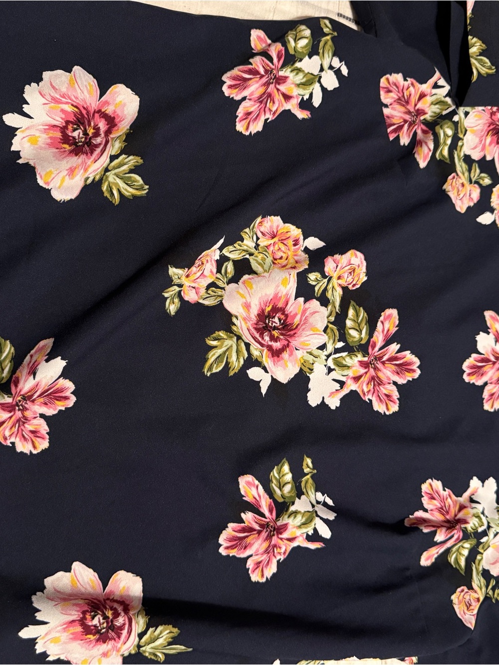 Ava & Viv Navy Dress with Pink Floral Print